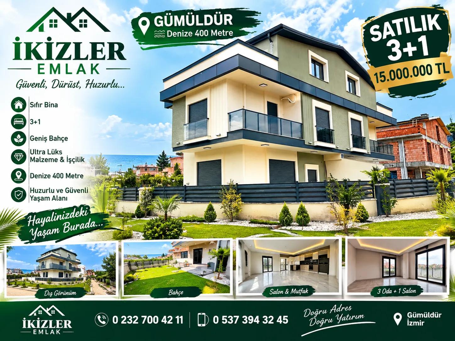 In Gümüldür zum Verkauf Ultra-luxus 3+1 Villa