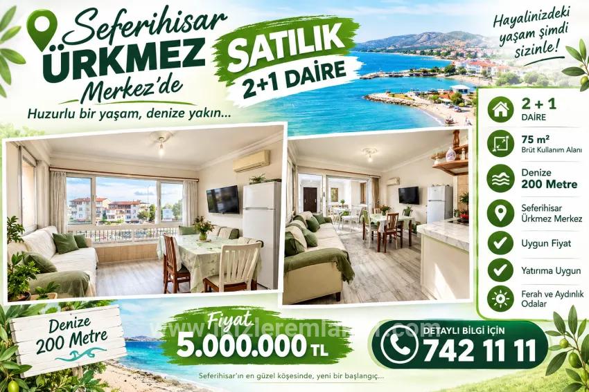 2+1-Zimmer Appartement Zu verkaufen in Mersin Alanı Bz. Seferihisar Ürkmez - 80 m²