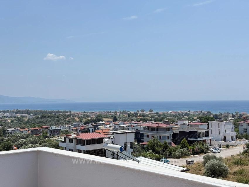 3+1 Villa Mit Meerblick Und Separatem Garten In Seferihisar Doğanbey Zu Verkaufen