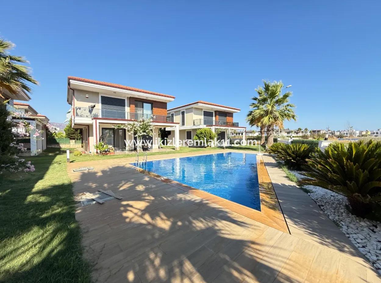 3 1 Freistehende Garden Duplex Villa Mit Pool Zu Verkaufen In Doganbey, Seferihisar