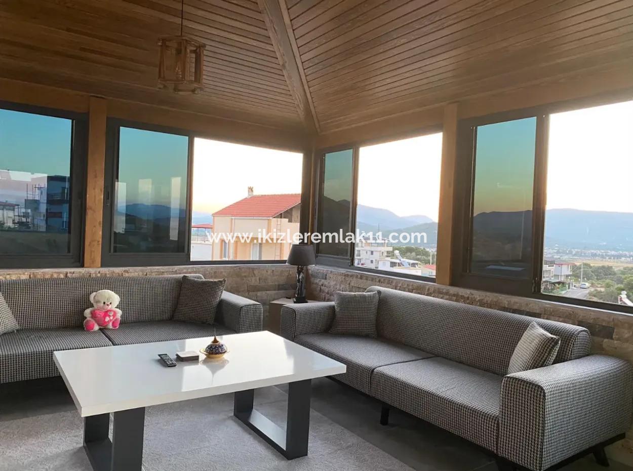 3 1 Freistehende Villa Mit Meerblick Und Pool Zum Verkauf In Doganbey, Seferihisar