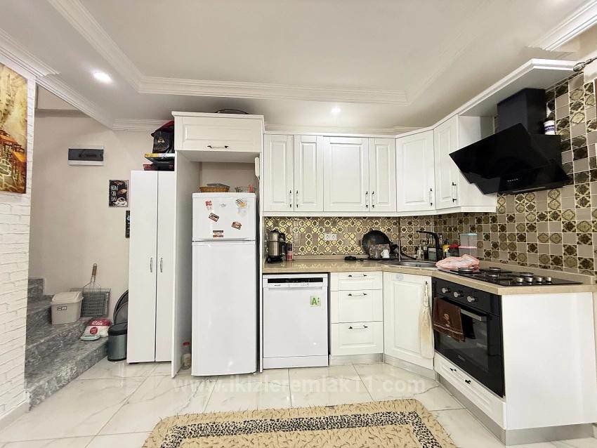 2+1 Fully Furnished Villa With Garden For Sale In Doğanbey, Seferihisar