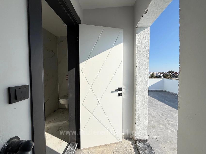 Brand New 2+1 Duplex Summer House With Garden For Sale In Doğanbey, Seferihisar.