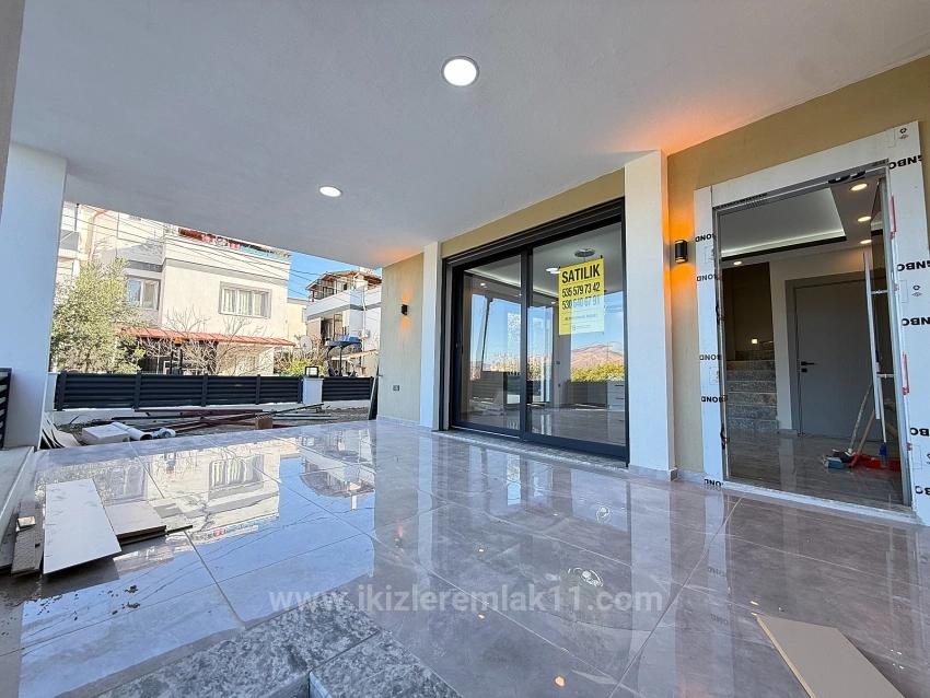 Luxury Brand New 3+1 Villa With Garden For Sale Near The Sea In Doğanbey, Seferihisar.