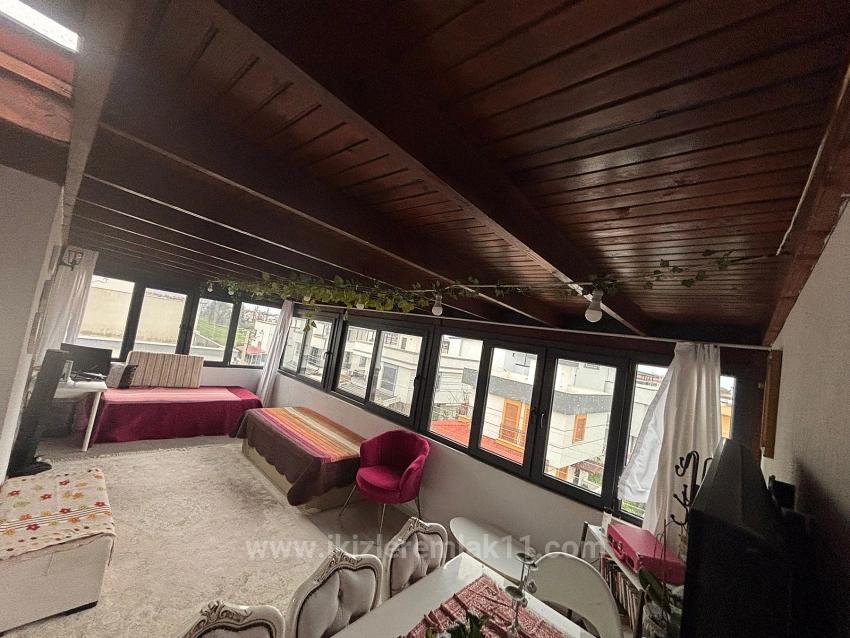3+1 Duplex Cottage With Garden For Sale In Seferihisar Doğanbey