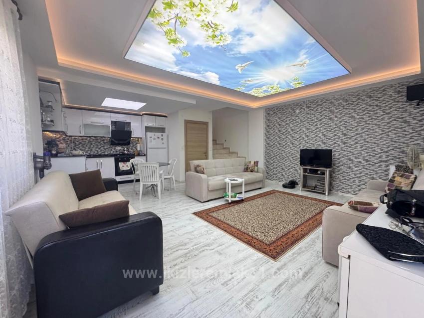 2+1 Duplex Summer House For Sale In Doğanbey Center, Seferihisar