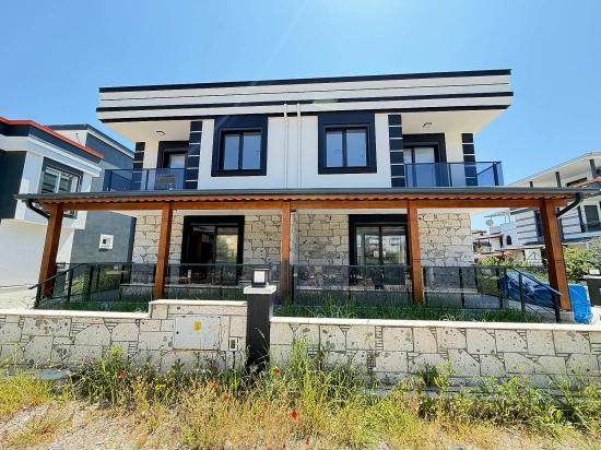 Brand New 3+1 Villa With Spacious Garden For Sale Near The Sea In Doğanbey, Seferihisar