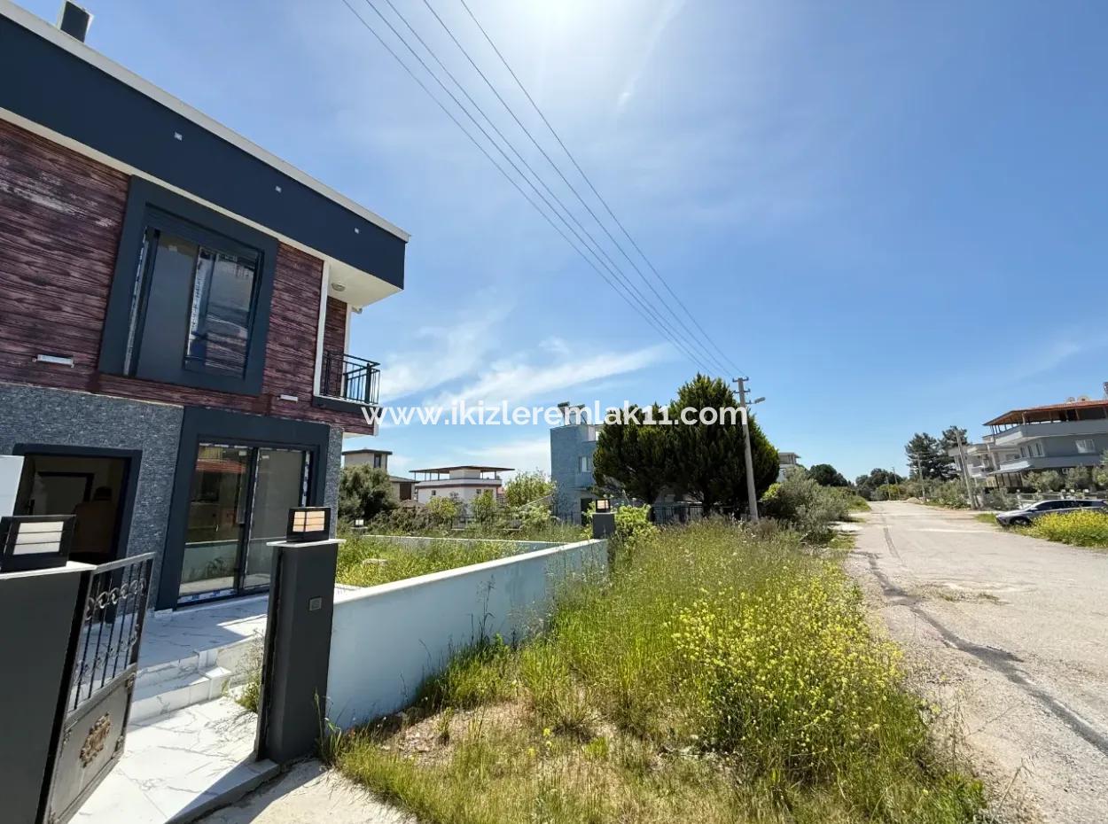 2 1 New Duplex Cottage With Sea View With Large Garden For Sale In Doganbey, Seferihisar