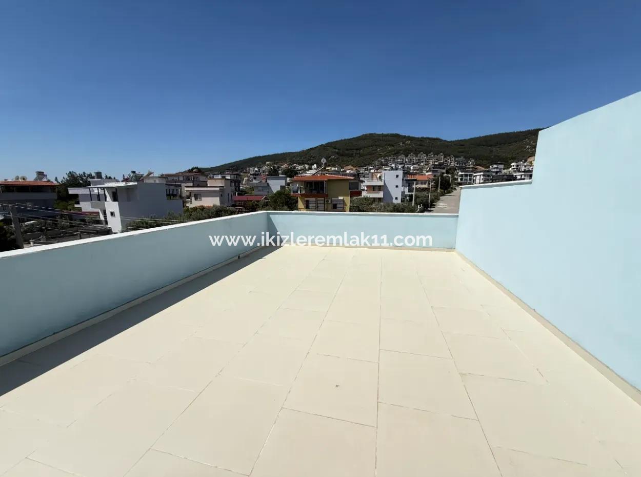 2 1 New Duplex Cottage With Sea View With Large Garden For Sale In Doganbey, Seferihisar