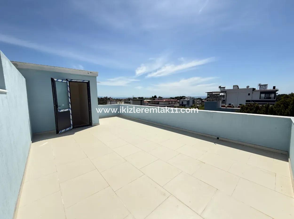 2 1 New Duplex Cottage With Sea View With Large Garden For Sale In Doganbey, Seferihisar