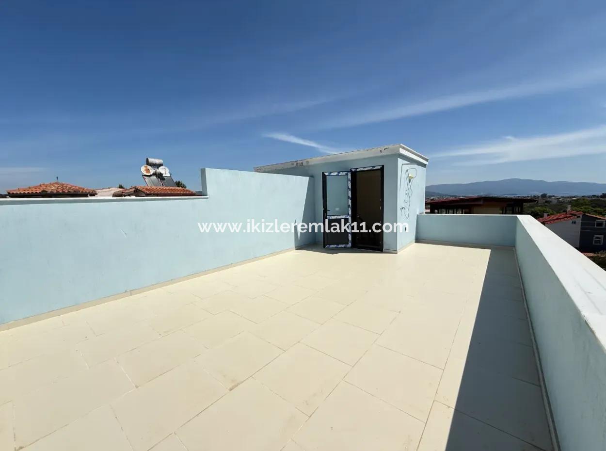 2 1 New Duplex Cottage With Sea View With Large Garden For Sale In Doganbey, Seferihisar