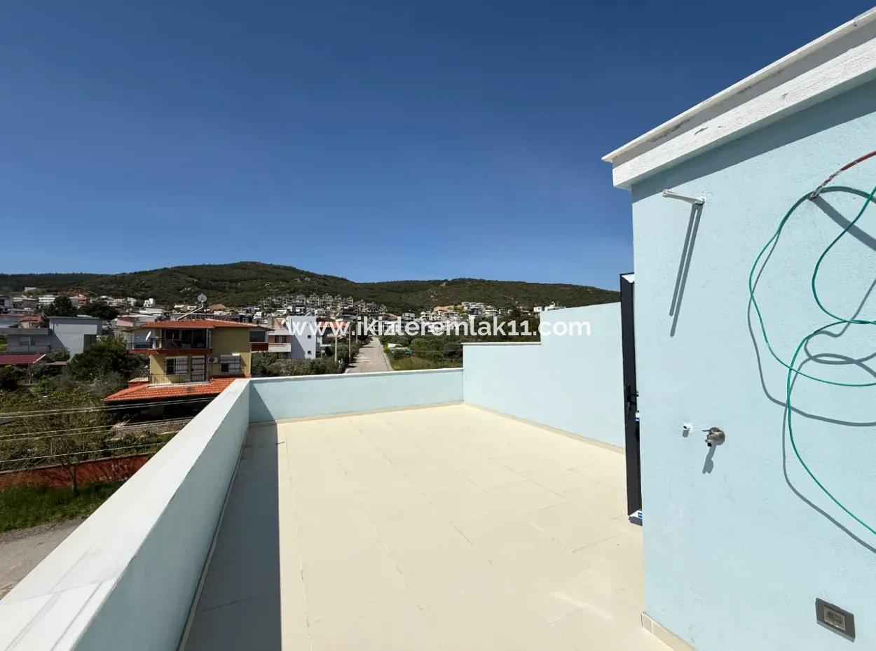 2 1 New Duplex Cottage With Sea View With Large Garden For Sale In Doganbey, Seferihisar