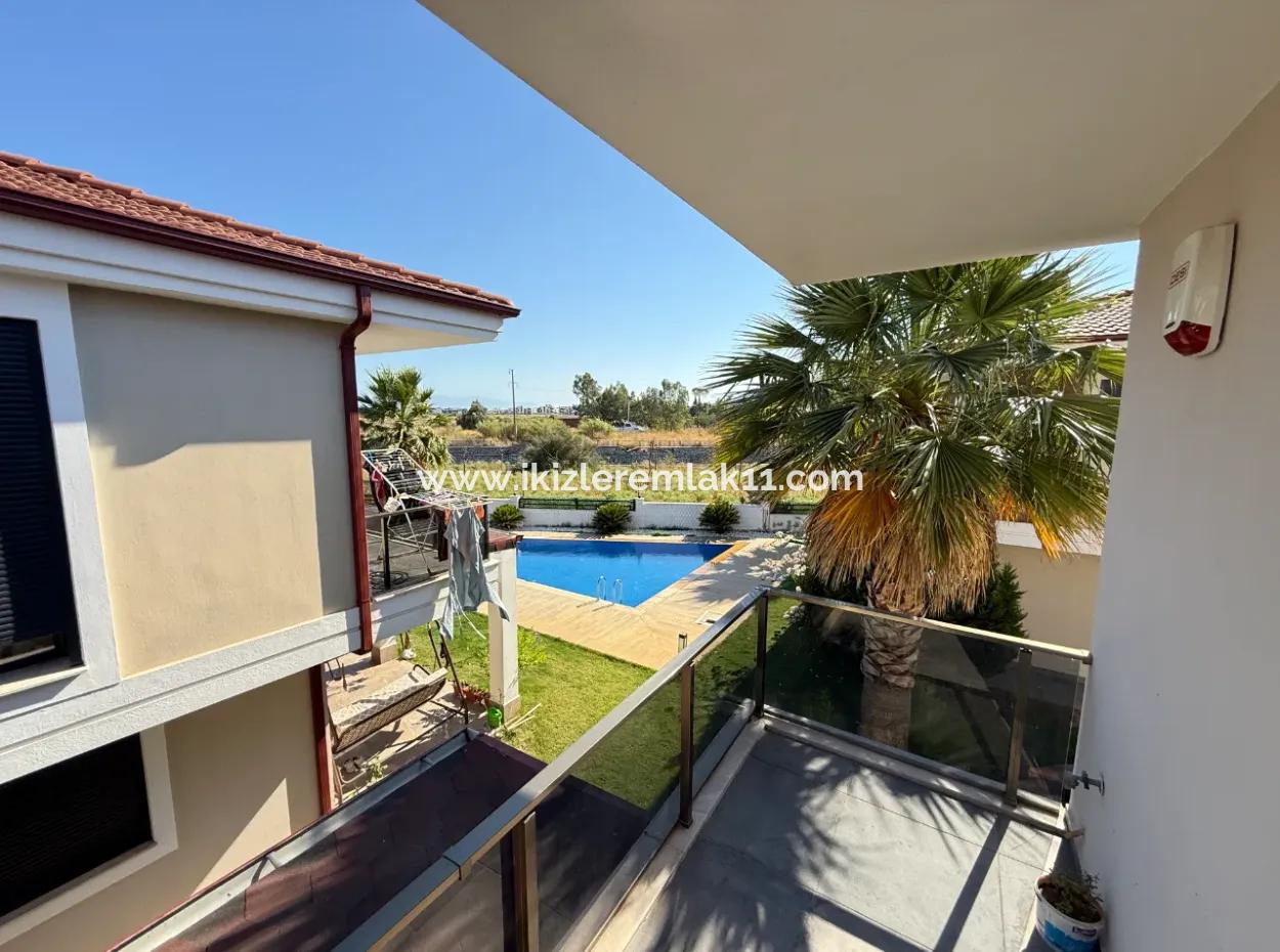 3 1 Detached Garden Duplex Villa With Pool For Sale In Doganbey, Seferihisar