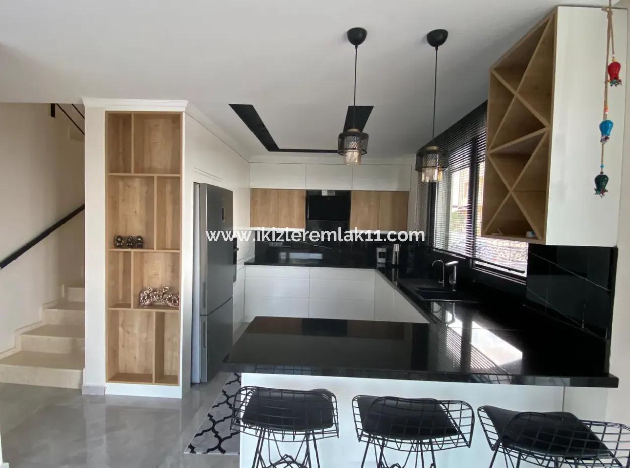 3 1 Detached Sea View Villa With Pool For Sale In Doganbey, Seferihisar