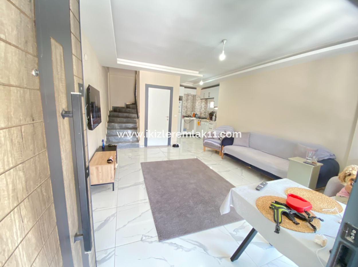 3 In 1 Duplex With Large Garden For Sale In Payamlı Village, Doganbey, Seferihisar