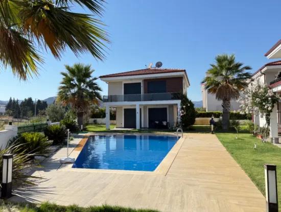 3 1 Detached Garden Duplex Villa With Pool For Sale In Doganbey, Seferihisar