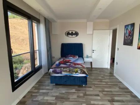 3 1 Detached Sea View Villa With Pool For Sale In Doganbey, Seferihisar
