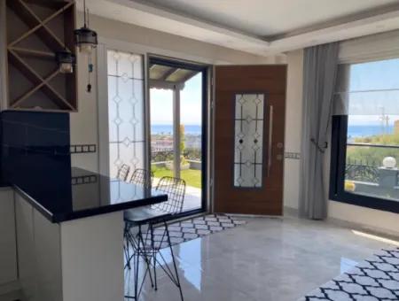 3 1 Detached Sea View Villa With Pool For Sale In Doganbey, Seferihisar