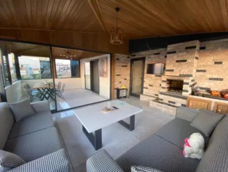 3 1 Detached Sea View Villa With Pool For Sale In Doganbey, Seferihisar