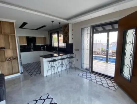 3 1 Detached Sea View Villa With Pool For Sale In Doganbey, Seferihisar