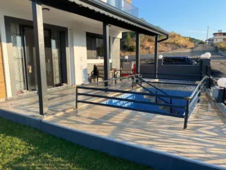 3 1 Detached Sea View Villa With Pool For Sale In Doganbey, Seferihisar