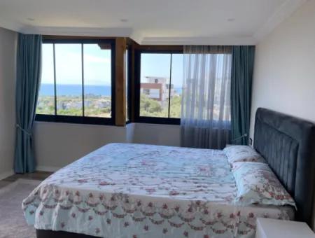 3 1 Detached Sea View Villa With Pool For Sale In Doganbey, Seferihisar