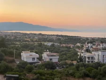 3 1 Detached Sea View Villa With Pool For Sale In Doganbey, Seferihisar