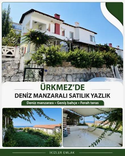 Вилла 3+1 с видом на море продаётся в Seferihisar Doğanbey Ömür поселке