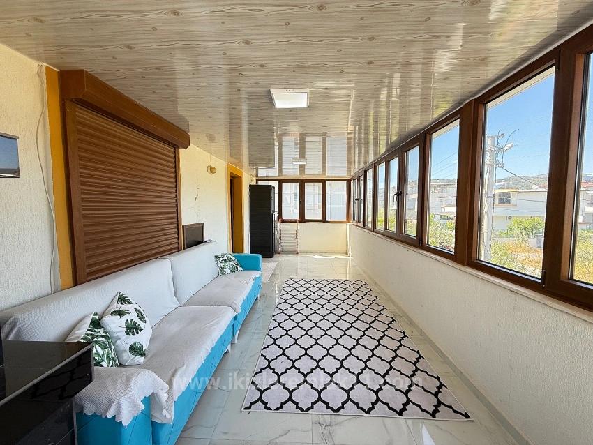 Seferihisar Doğanbey'de Satılık 2+1 Bahçeli Full Eşyalı Villa